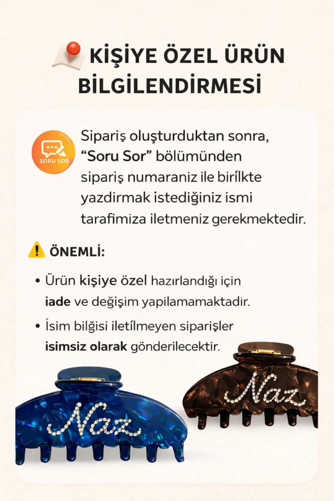 Kişiye Özel Kristal Taşlı İsimli Mandal Toka – Güçlü Tutuşlu Şık Tasarım 10 Cm Boyut