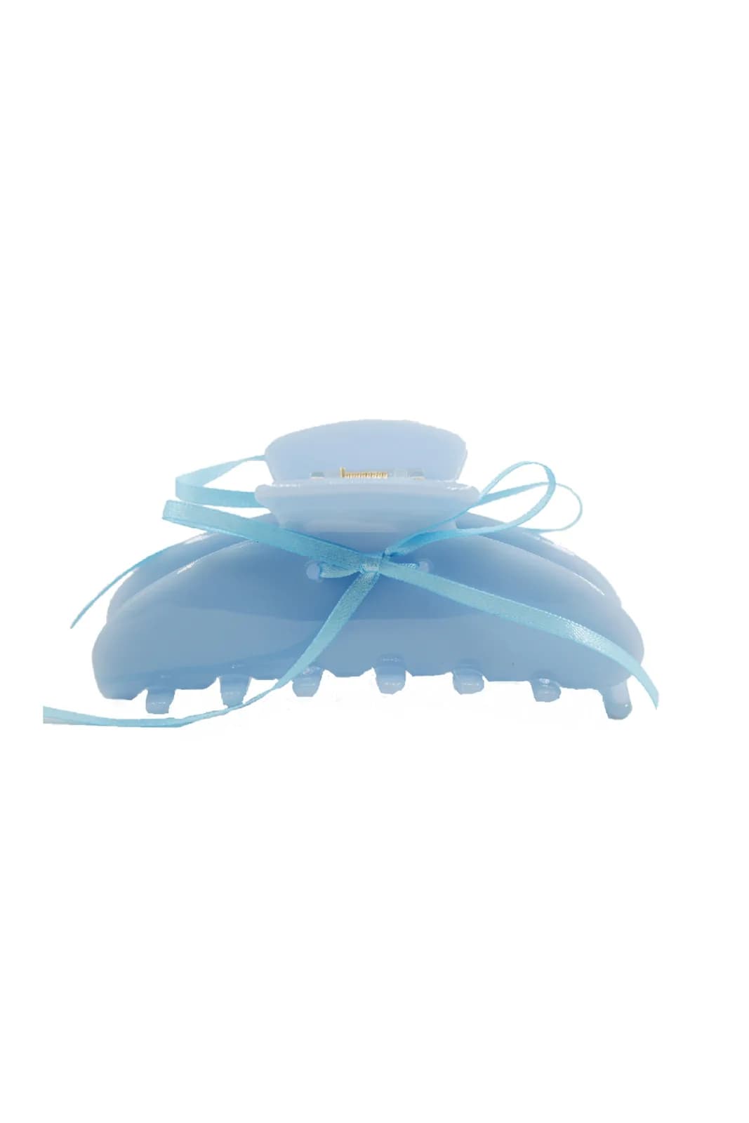 Bebek Mavisi Fiyonklu Asetat Mandal Toka/ 10 Cm