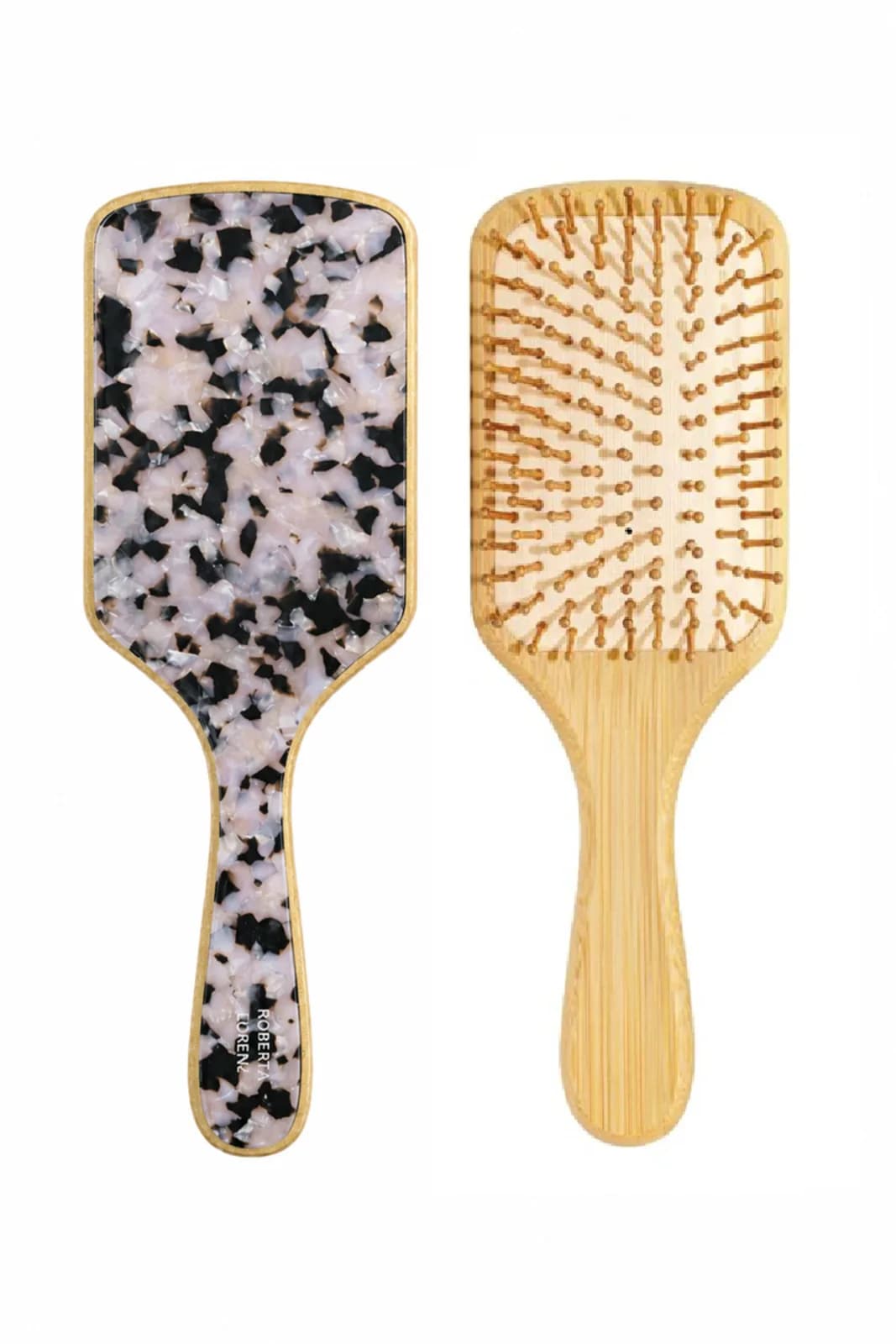 Leopar Desenli Doğal Bambu Saç Tarağı
