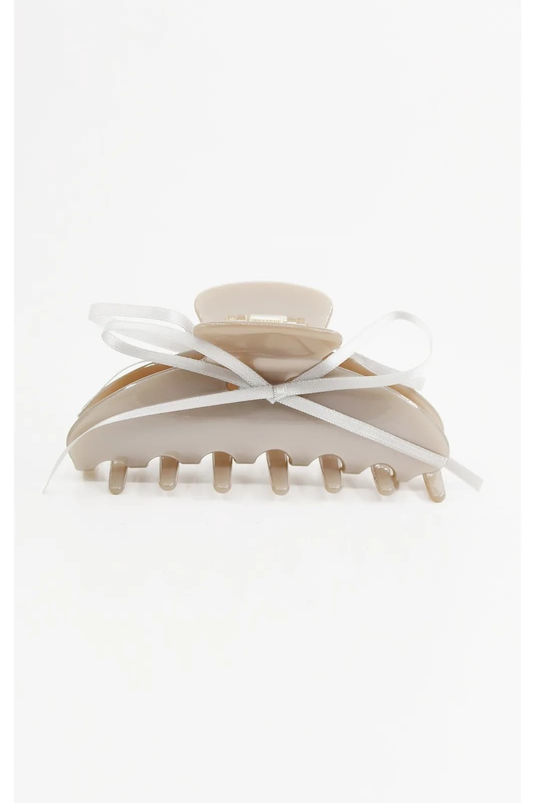 Gri Fiyonklu Asetat Mandal Toka/ 10 Cm